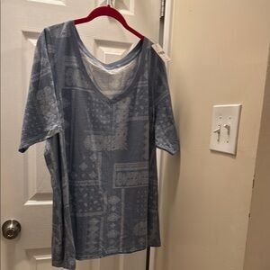Lane Bryant Blue Short Sleeve Tee